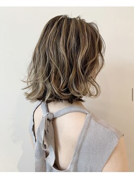 プラスシー(+C) 大人女子のハイライトカラー/福岡地毛にハイライト/脱白髪染め