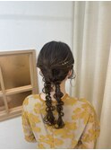 ツインアレンジ ツインテール 編みおろし 編みおろしツイン 参列