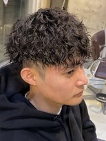 ツイストパーマツイストスパイラルパーマツーブロック刈り上げ