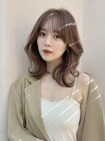 ウェイズ トウキョウ(Ways TOKYO) くびれミディアム　レイヤーカット　うすめ前髪　ベージュ