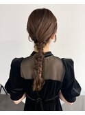 お呼ばれヘアー 結婚式 二次会ヘア