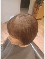 アットティー 金沢文庫(at tee...) ｢脱白髪染めハイライト×丸みショート｣