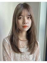 カラー フェミニンロング 似合わせカット ウェーブミディアム