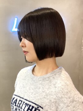 ロンドアジュール 横浜(Lond azur) メルティカラー似合わせカットウェーブミディアム縮毛矯正ボブ