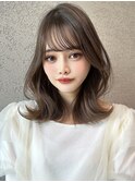 縮毛矯正/前髪/韓国/レイヤーカット/ダブルカラー