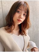 オリーブベージュウェーブミディアムオリーブグレージュ銀座