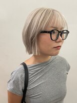 サンク 原宿 表参道(cinq)&nbsp;ショートヘア×ホワイトベージュカラー