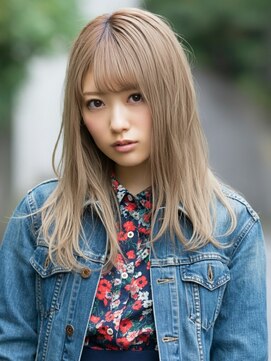 ファクトリーファイブ(Factory5) 小顔外ハネミディアムアッシュ20代30代40代くびれミディ韓国ヘア