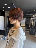 フィオーレ ヘアデザイン(FIORE hair design)&nbsp;オレンジベージュ×ショートボブ