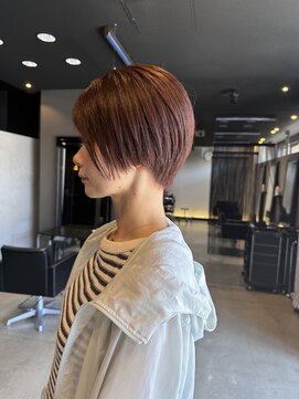 フィオーレ ヘアデザイン(FIORE hair design) オレンジベージュ×ショートボブ