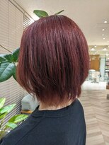 アース 三田南ウッディタウン店(HAIR&MAKE EARTH)&nbsp;秋色ピンクブラウン◎前下がりボブで大人可愛い小顔ヘア 9/16