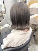 #ラテグレージュの切りっぱなしボブ