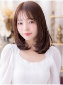 リタッチカラーシャギー小顔ミディアムレイヤーA5大宮30代40代