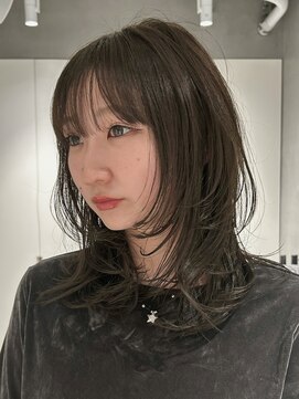 テクネ 天神大名(techne) 天神大名今泉ミディアムレイヤー韓国風くびれ巻き小顔透明感ヘア