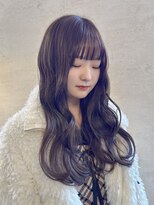 フェイバー 警固店(FAVOR)&nbsp;赤み消しカラー×パツンとバングに顔まわりレイヤー