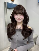 プリアバイポプルス 渋谷(pria by popls) ミディアムレイヤーハッシュカット顔周りレイヤーカット韓国ヘア