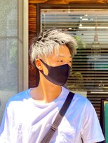 メンズ レオ 天六店(men's LEO) アップバング×ホワイトシルバー