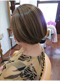 ☆ ハイライトで立体感を出したボブスタイル ☆