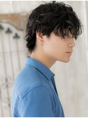 ≪mod's men≫モテ抜け感ヘア☆ランダムパーマ風黒髪マッシュI