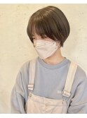 黒髪/ボブルフ/ネビージュ/小顔/ワンレン/ボブ/ショート/前髪