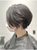 アースカラー×ネイビーブラック×大人ショート