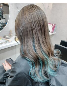 パープル(purple) インナーアクアブルー