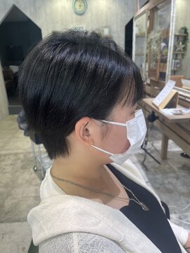 テトテ 門戸厄神店(tetote) 【tetote川崎のサロンスタイル】ナチュラル黒髪ショート*