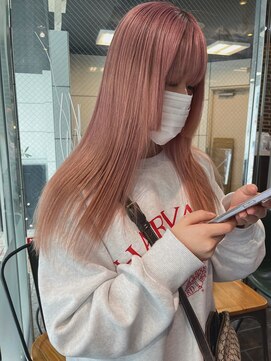 ヘアーアンドメイク ビス(HAIR&MAKE bis) ダブルカラー◎色落ち◎ペールピンクカラー♪【多田華歌】