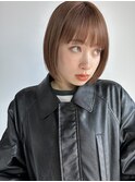 シアーカラー ショート 姫カット ダークアッシュ 魅力倍増カール