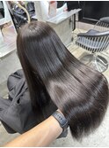艶髪 透明感 シアーグレージュ 髪質改善トリートメント