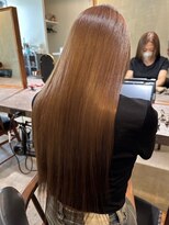 ヒース 姪浜(Heath)&nbsp;縮毛矯正　ストレート　ブラウンカラー　艶トリートメント　艶感