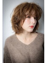 カバーヘアアンドスパ ブリス 浦和(COVER HAIR&SPA bliss)&nbsp;乾かすだけニュアンスパーマ抜け感小顔ミディアムx浦和30代40代