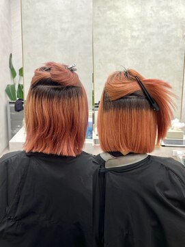 シンズ 銀座(sins) ブリーチダメージによってうねる髪をsins式でツヤツヤボブに♪