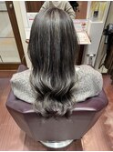 20代30代立体感ハイライト大人可愛いゆるふわダークグレージュ