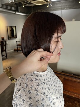 カット アトリエ ルームスリー(cut atelier room3) 大人のピンクカラー×酸性ストレート