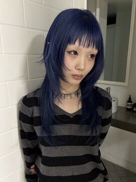 ロジ(loji) ブルーラベンダー×レイヤーカット