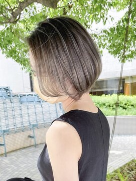 ジーナ 名駅(XENA.) ハッシュボブ/ナチュラルブラウン/ラウンドバング/髪質改善★115