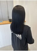 透明感暗髪カラー
