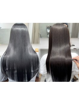 真っ直ぐ過ぎないナチュラルな髪質改善ストレートを実現☆縮毛矯正は卒業！[レイヤーカット/ボブ/髪質改善]