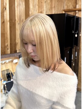 アフターニュース 新潟(afternews) 裾カラー/ミルクティーベージュ/ダブルカラー/ケアブリーチ