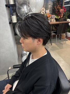 オルカ(ORCA) 曲がる縮毛矯正/men's/センターパート/ダウンパーマ/新宿/藤沼