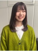 小顔レイヤーココアベージュオリーブグレー黒髪質改善ハッシュ