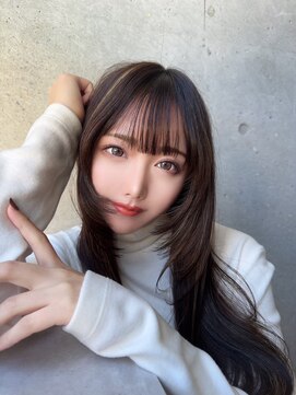 シェリー 仙台(Cherie) 髪質改善カラー韓国風レイヤーカット小顔ヘア韓国ブラック暗髪