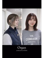 オルガン(Organ)&nbsp;ひし形シルエットカット、透明感、トレンドカラー【冨田心】