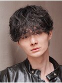 原宿メンズパーマルーズパーマシャドウパーマッシュウルフゆるめ
