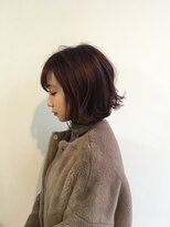 ヘアメイク オブジェ(hair make objet) チェリーピンク ボブ