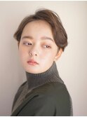 《PearL》ハンサムマッシュショート×くすみベージュ