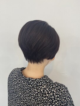 ルヴェルヘアー(Revel hair) ダークボルドーブラウン×くびれショート☆