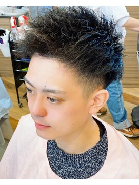 銀座マツナガ 神田店 20代30代人気ツーブロツイストスパイラルパーマ