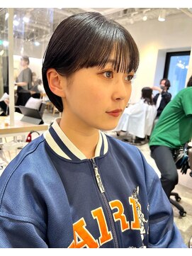 フィルムス 新宿(FILMS) 斜めバング/グレージュカラー/デザインカラー/シルキーベージュ